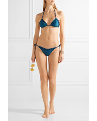 Top de bikini orné bleu marine Vix