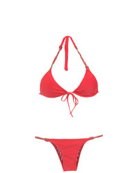 Top de bikini orné rouge Amir Slama