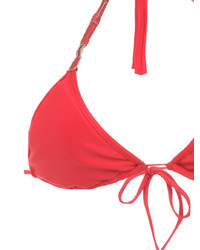 Top de bikini orné rouge Amir Slama