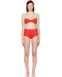 Top de bikini rouge Lisa Marie Fernandez