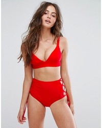 Top de bikini rouge South Beach