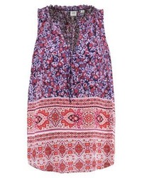 Top sans manches à fleurs bleu marine Gap