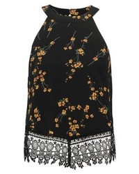 Top sans manches à fleurs bleu marine Glamorous