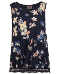 Top sans manches à fleurs bleu marine Vero Moda