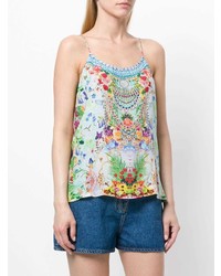 Top sans manches à fleurs multicolore Camilla