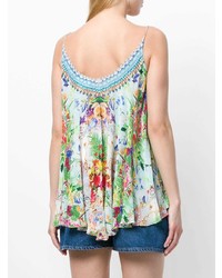 Top sans manches à fleurs multicolore Camilla