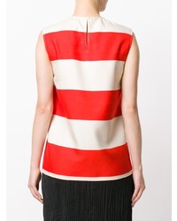 Top sans manches à rayures horizontales rouge Calvin Klein 205W39nyc