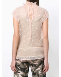 Top sans manches à volants beige Zadig & Voltaire