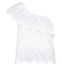 Top sans manches blanc Abercrombie & Fitch