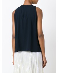 Top sans manches bleu marine Maison Margiela