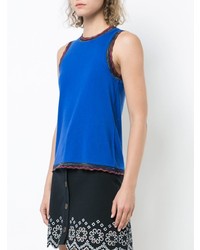 Top sans manches bleu Derek Lam 10 Crosby