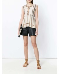 Top sans manches brodé beige Isabel Marant Etoile