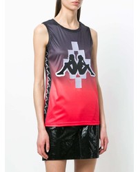 Top sans manches brodé multicolore Marcelo Burlon County of Milan