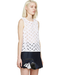Top sans manches en broderie anglaise blanc Kenzo