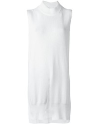 Top sans manches en laine en tricot blanc Rosetta Getty