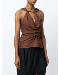 Top sans manches marron Jacquemus