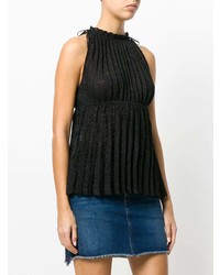 Top sans manches plissé noir M Missoni