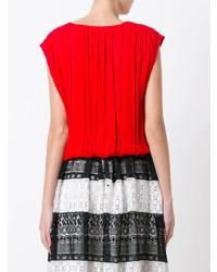 Top sans manches rouge Alice + Olivia