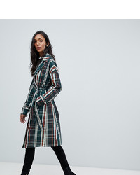 Trench à carreaux multicolore Missguided Tall