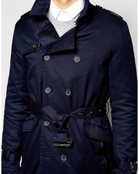 Trench bleu marine Asos