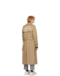 Trench brodé marron clair Gucci
