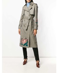 Trench brodé olive Erdem