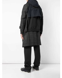 Trench écossais bleu marine Sacai