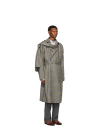 Trench écossais gris Gucci