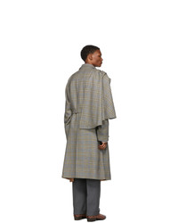 Trench écossais gris Gucci