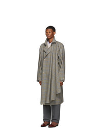 Trench écossais gris Gucci