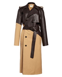 Trench en cuir multicolore