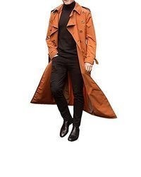 Trench en cuir orange