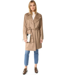 Trench en daim marron clair Cupcakes And Cashmere