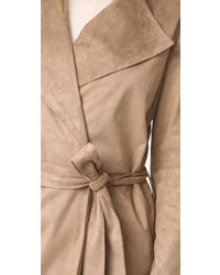Trench en daim marron clair Cupcakes And Cashmere