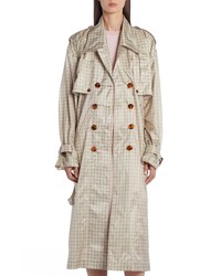 Trench en vichy beige