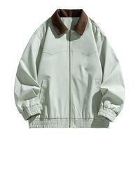 Veste à col et boutons vert menthe