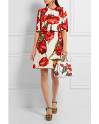 Veste à fleurs rouge Dolce & Gabbana