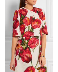 Veste à fleurs rouge Dolce & Gabbana