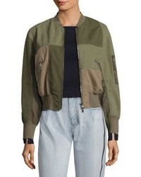 Veste à patchwork olive