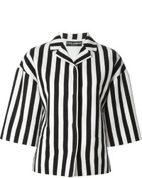 Veste à rayures verticales blanche et noire Dolce & Gabbana