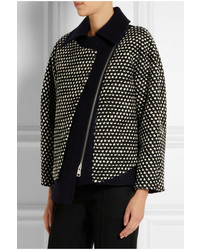 Veste bouclé noire et blanche