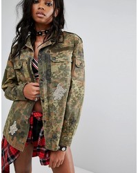 Veste camouflage olive Reclaimed Vintage