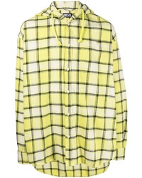 Veste-chemise à carreaux jaune Diesel