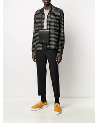 Veste-chemise à carreaux noire et blanche Ami Paris