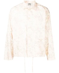 Veste-chemise à fleurs beige YMC