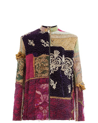 Veste-chemise à patchwork multicolore By Walid