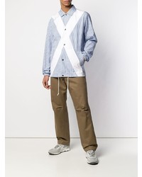 Veste-chemise à rayures verticales bleu clair Comme Des Garcons SHIRT