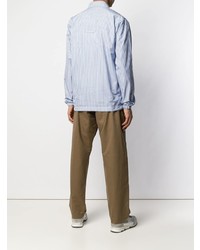 Veste-chemise à rayures verticales bleu clair Comme Des Garcons SHIRT