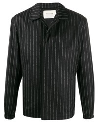 Veste-chemise à rayures verticales noire 1017 Alyx 9Sm