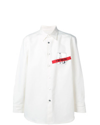 Veste-chemise blanche Raf Simons